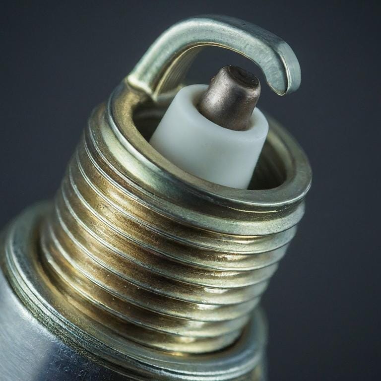 A healthy spark plug electrode