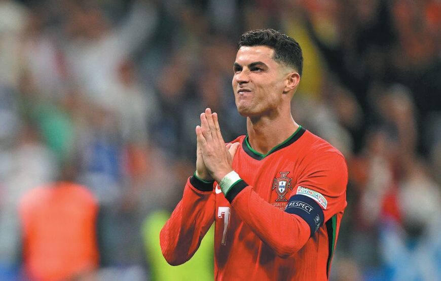 Ronaldo celebrating his goal